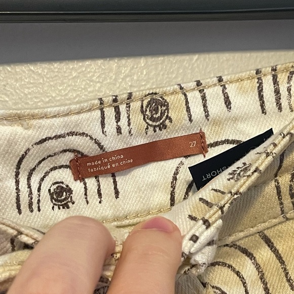 Anthropologie Rainbow Print Tie Dye Jean Shorts - Picture 7 of 9